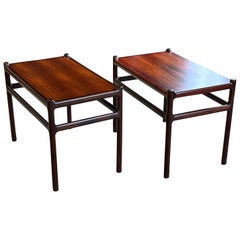 Pair of Skeletal Rosewood Side Tables by Johannes Andersen