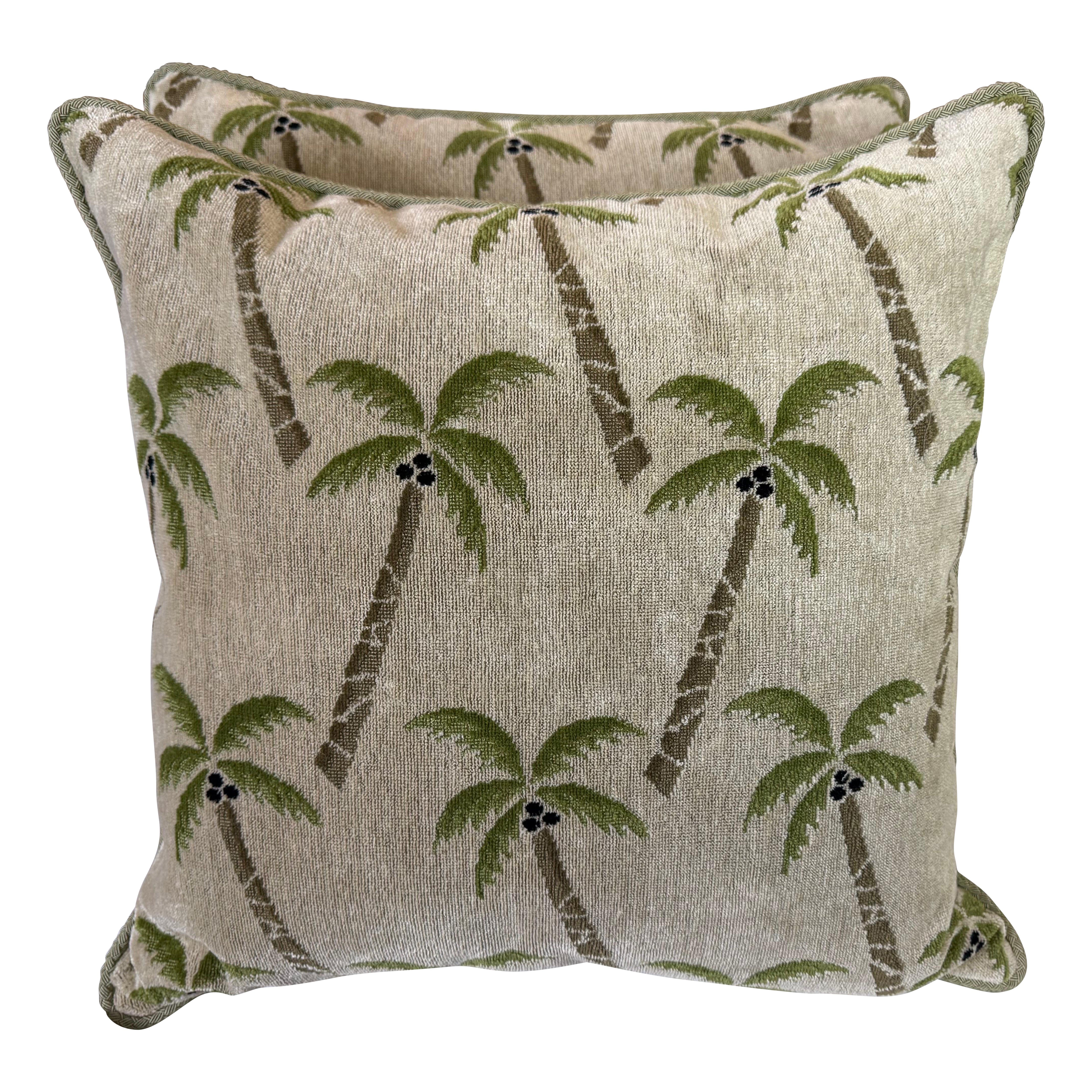 Paire de coussins en textile Schumacher « Coconut Grove »