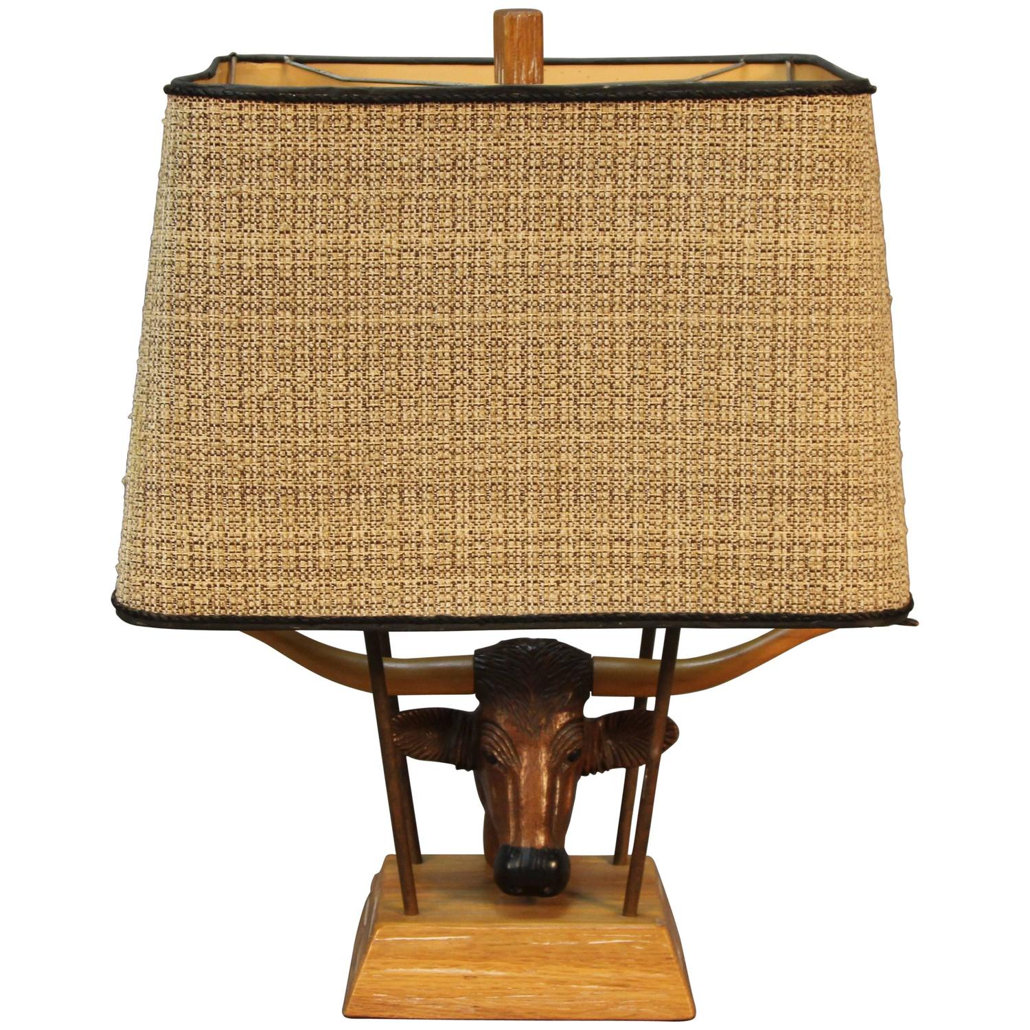 Ranch Oak Table Lamp by A. Brandt Company For Sale at 1stdibs