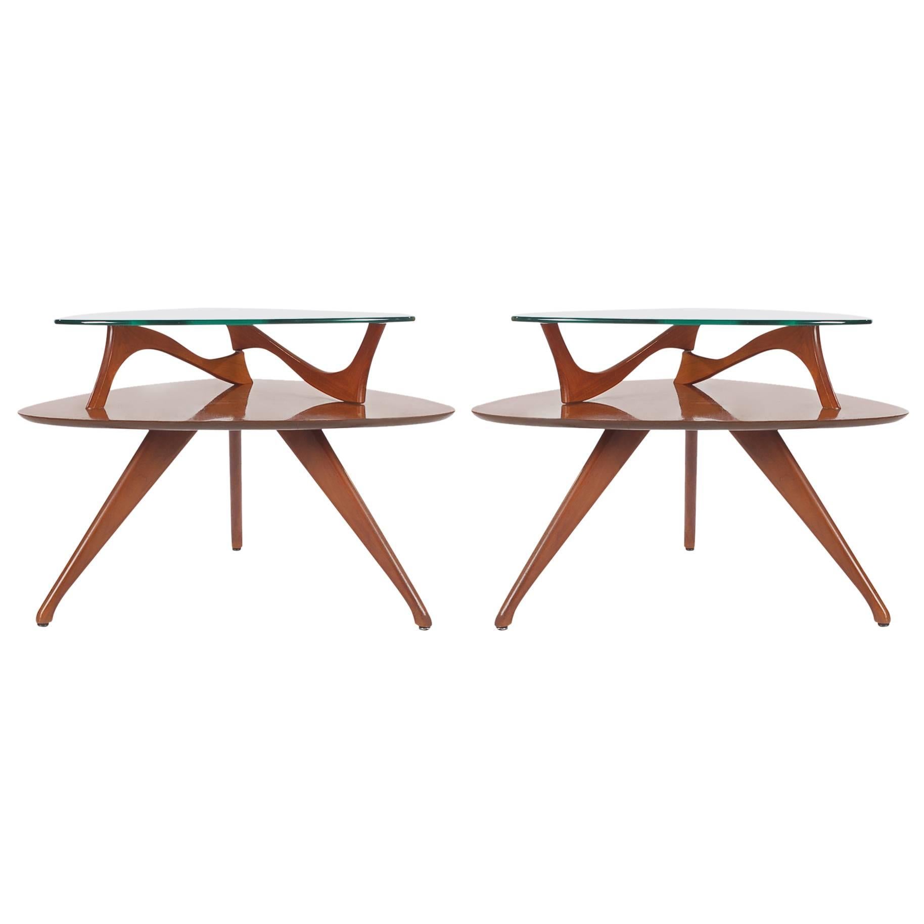 Sculptural Mid-Century Modern End Tables after Adrian Pearsall For Sale