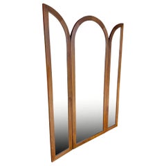 Vintage Danish Teak Tri-Fold Wall Mirror by Fakse
