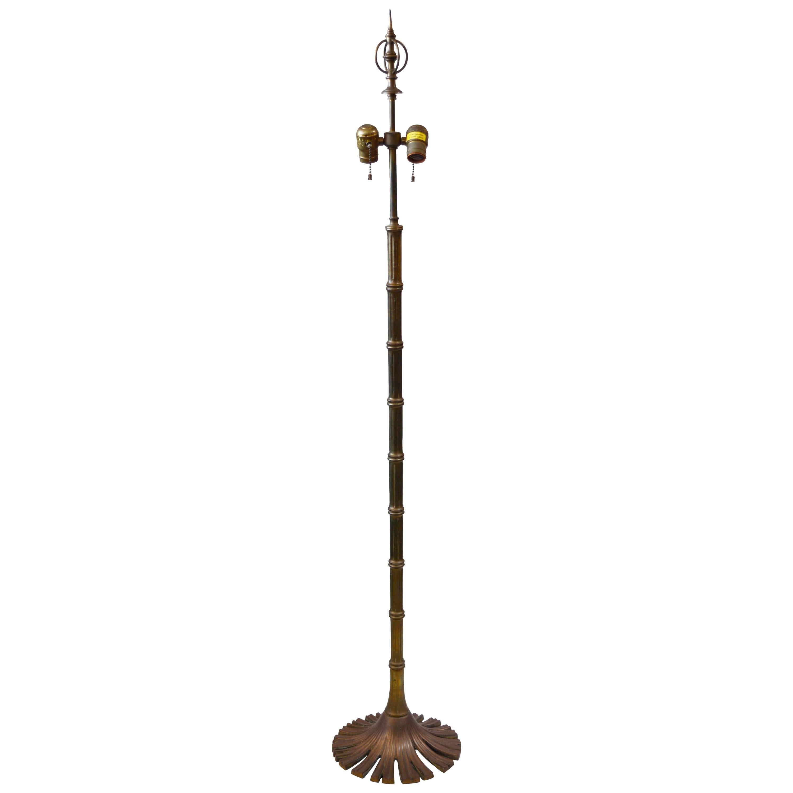 Chapman Brass Faux Bamboo Floor Lamp 