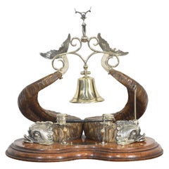 19th century dolphin Inkstand