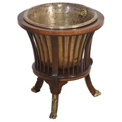 Jardinière en acajou marqueté du 19e siècle