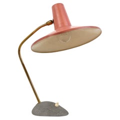 Lampada da tavolo rosa vintage, anni '50