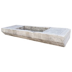 A Large Reconstituted Limestone Farm Sink from Southern Italy, L-71.25 inches