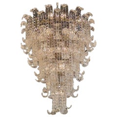Lampadario a cascata vintage attribuito a Barovier