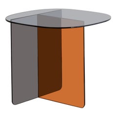 Chap High Couchtisch aus orangefarbenem und grauem Palladio-Glas von Matteo Zorzenoni