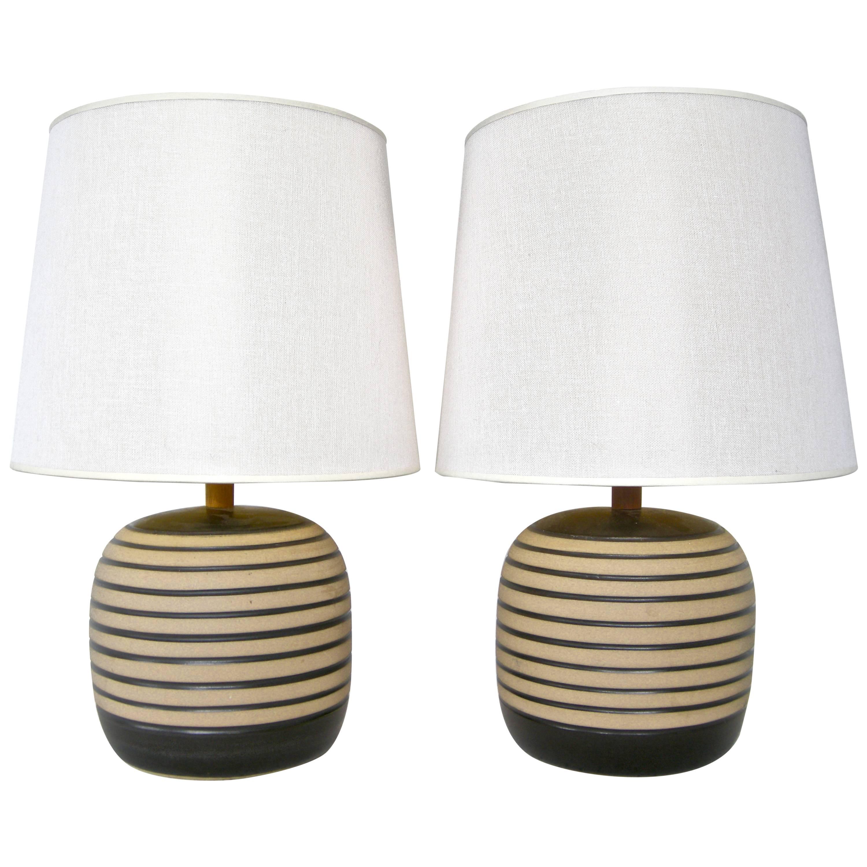 Pair of Graphic Martz Table Lights