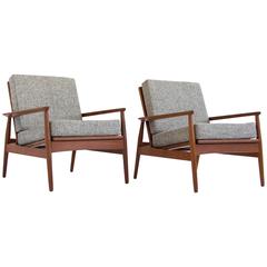Pair of Danish Teak Lounge Chairs