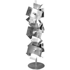 1970s, Stainless Steel Floor Lamp