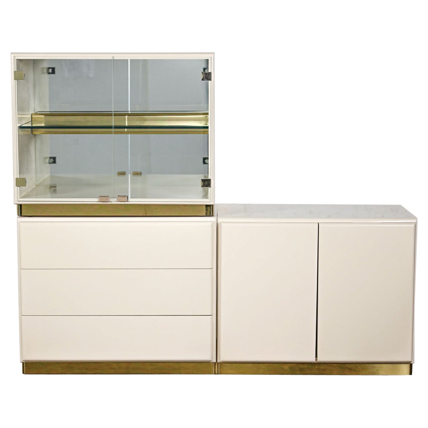 1980s Modern Modular Storage System by Milo Baughman for Thayer Coggin 3 Pieces