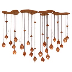 Contemporary Earthy Harvest Chandelier Handcrafted by Jan Ernst
