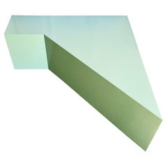 Postmodern Baby Blue Laminate Sculpted Coffee/Side/Sofa Table