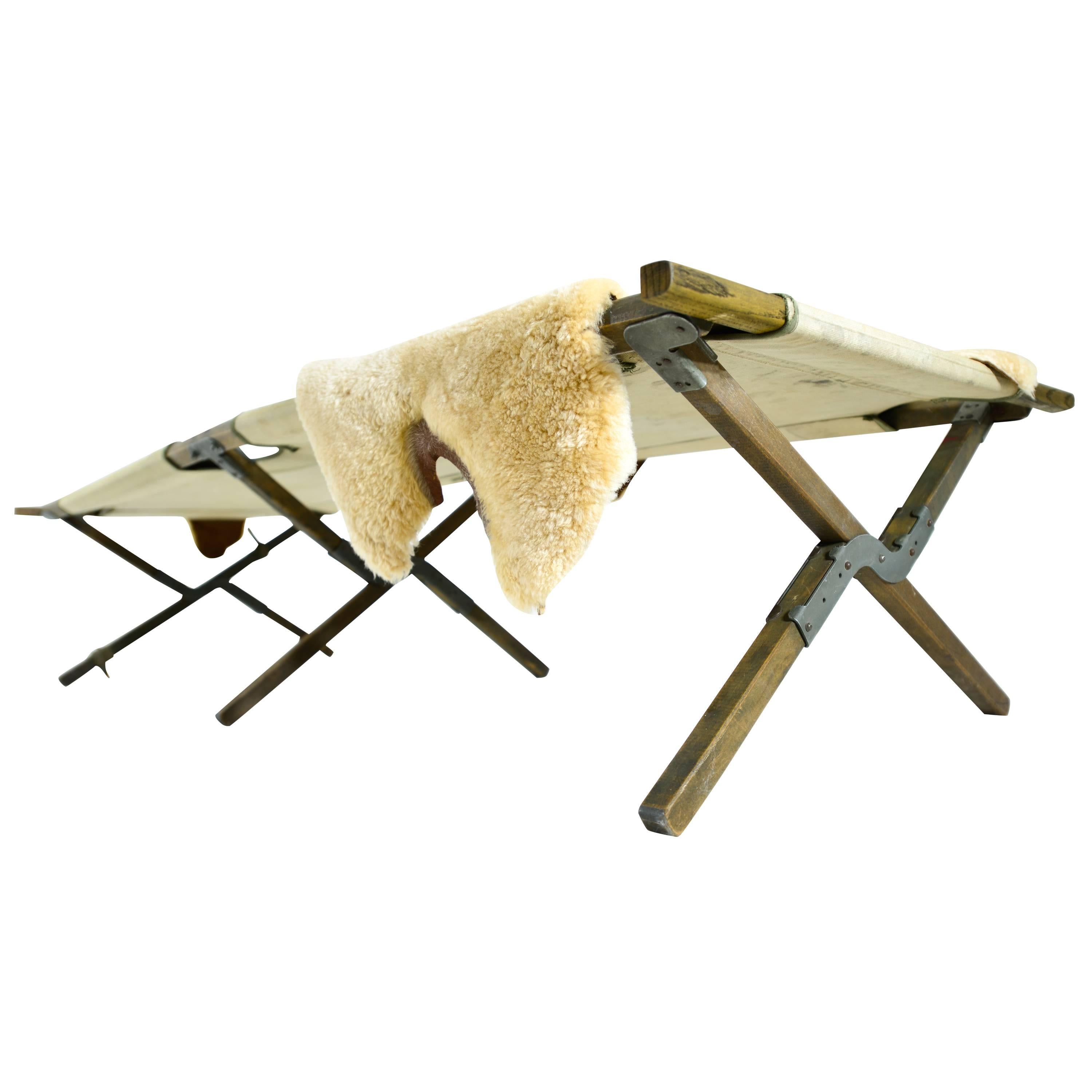 French Folding Military Cot