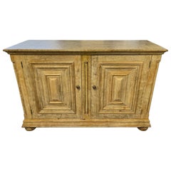 Console o credenza a due ante in pino lavato giallo, 21° secolo