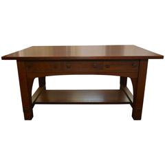 Antique Charles Limbert Large Library Desk Table, circa 1905