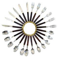 Cocobolo Cutlery Complete Service for Six P