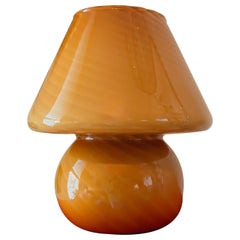Mid Century Murano Lamp Honey Caramel Brown Vintage