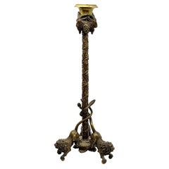 19th Century Bronze Grand Tour Neoclassical Candlestick
