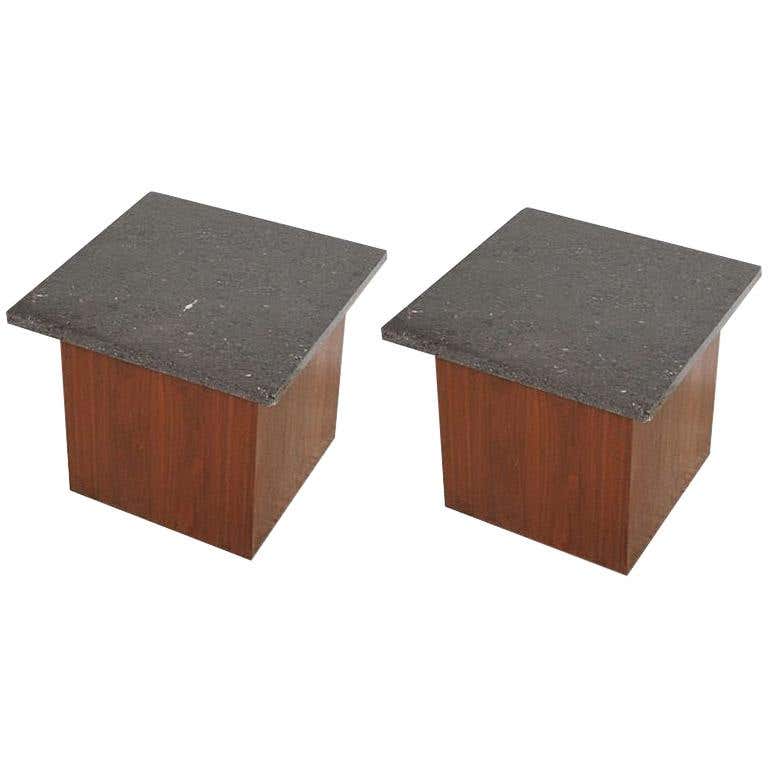 Pair of Cube Tables by Directional at 1stDibs
