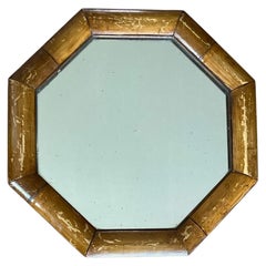 An Italian Mid Century Octagonal Bamboo Framed Mirrors Boho Bohemian