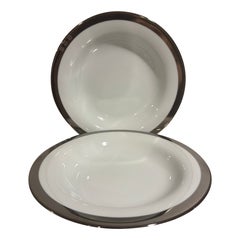 Zuppiere con bordo in platino dell'Accademia Ralph Lauren ~ Set di 8