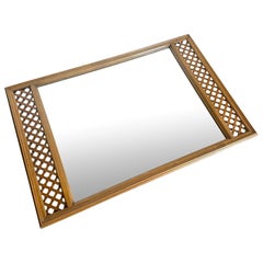 Vintage Mid Century Latticed Wall Mirror