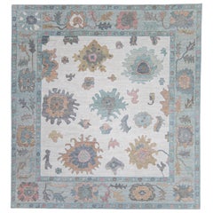 Square Turkish Oushak Rug 11'7" x 12'6" #17384