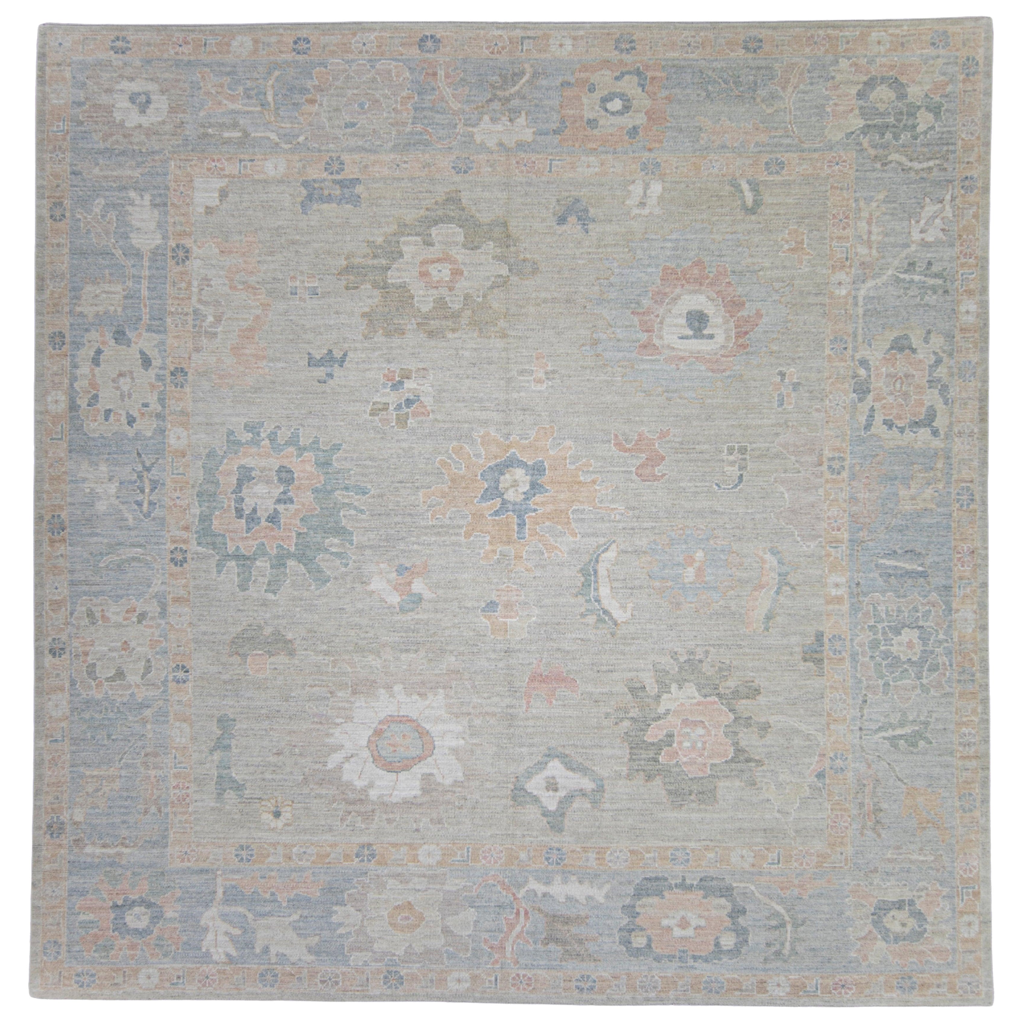 Square Turkish Oushak Rug 12'1" x 12'5" #17381