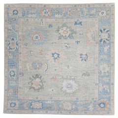 Tapis turc Oushak carré 10'3" x 10'3" n° 17287