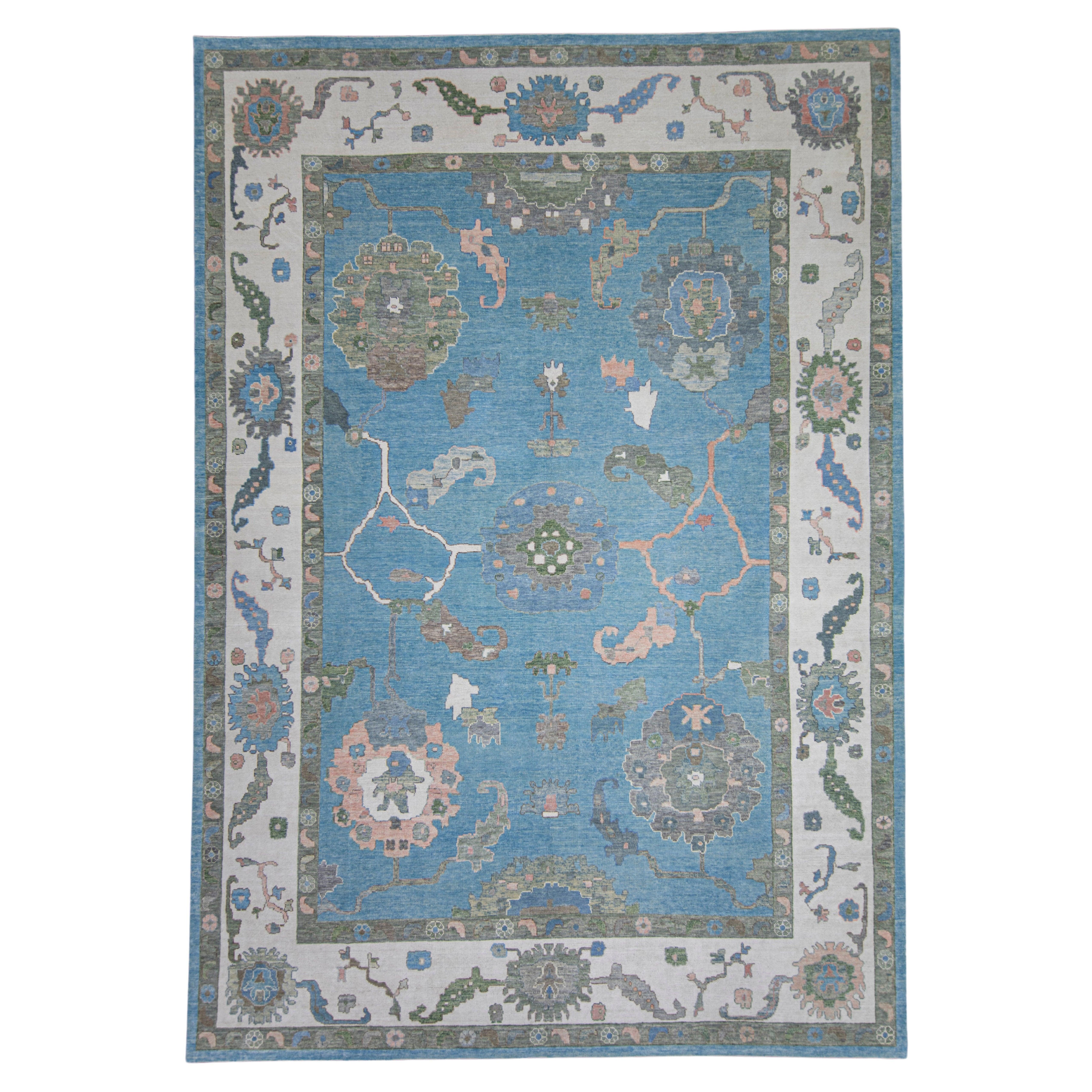 Turkish Oushak Rug 12'3" x 17'8" #17163 For Sale