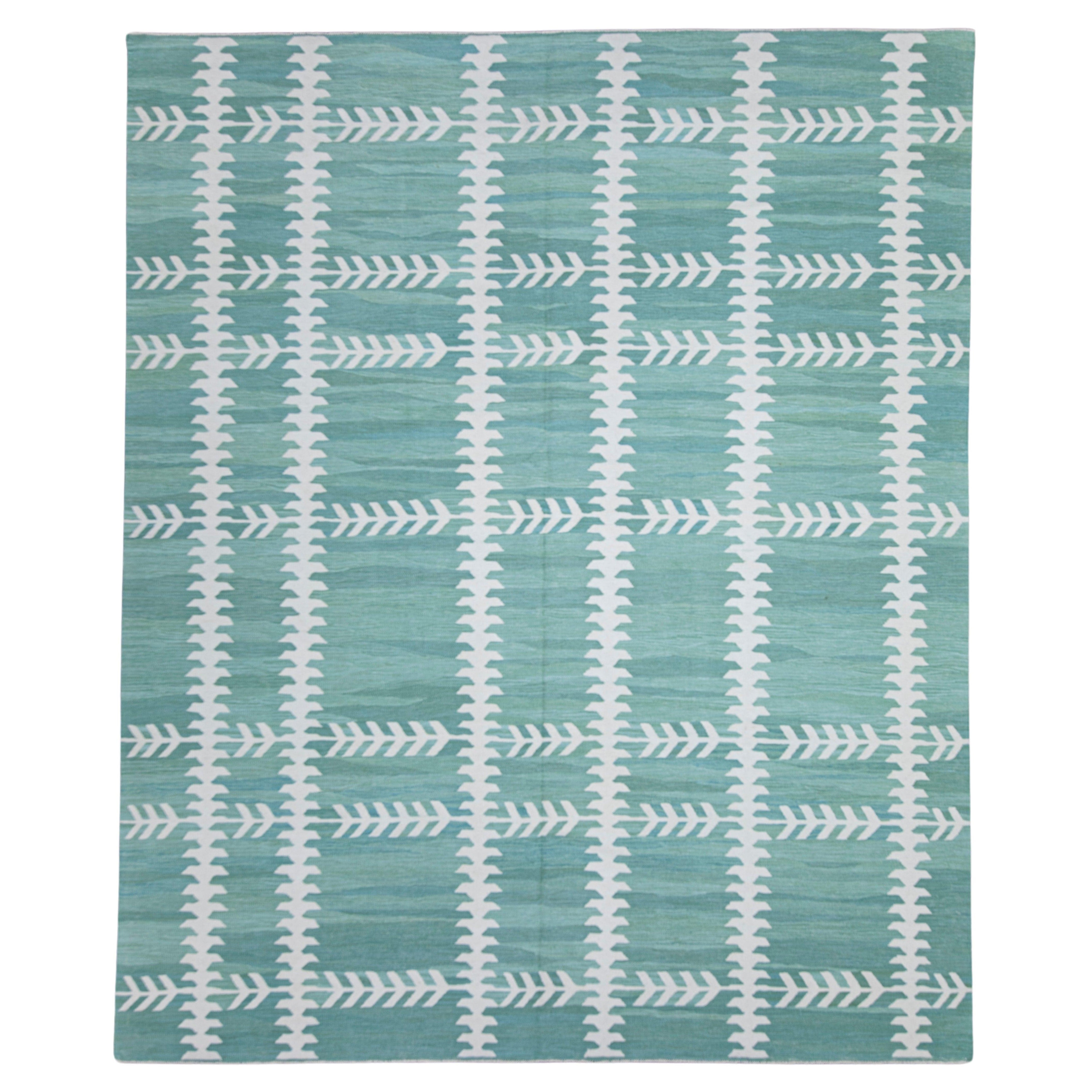 Orientalischer handgefertigter, flachgewebter, türkischer Kelim 8'5" x 10'2" #12218