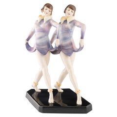 Goldscheider Figur der Dolly Sisters um 1926