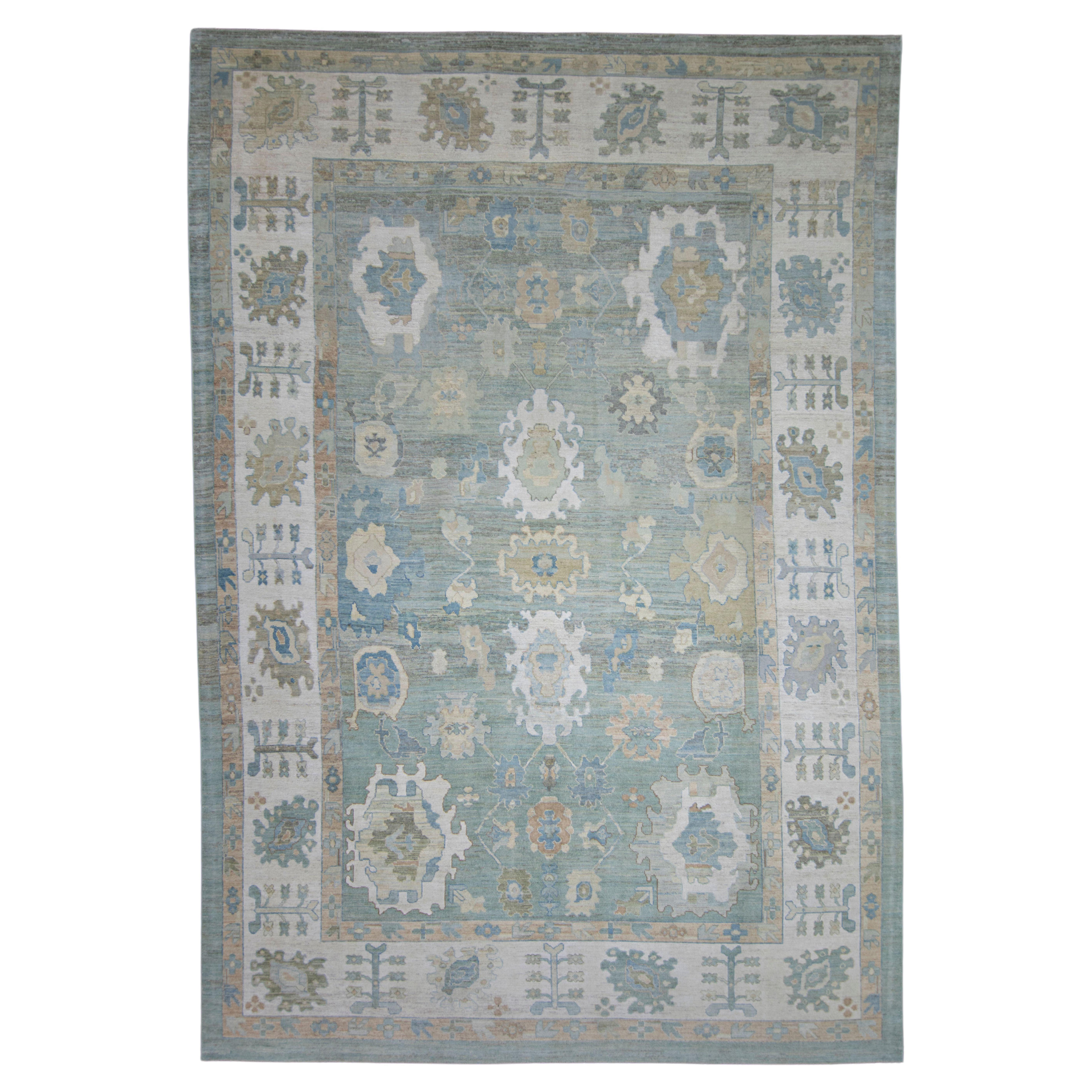 Tapis turc Oushak 12'9" x 18'7" n°17194 en vente