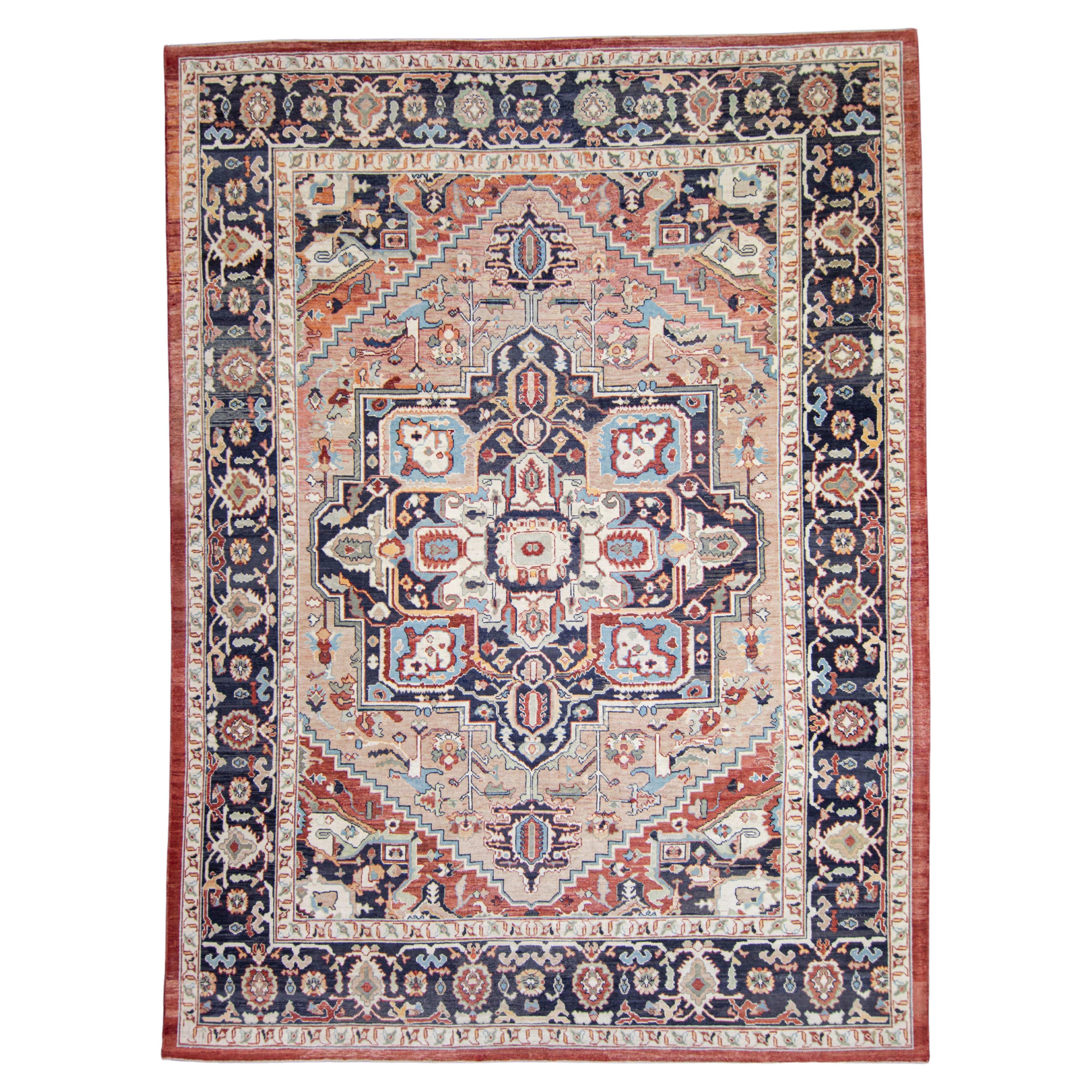 Turkish Old Wool Oushak Rug 12'4" x 16'7" #17093