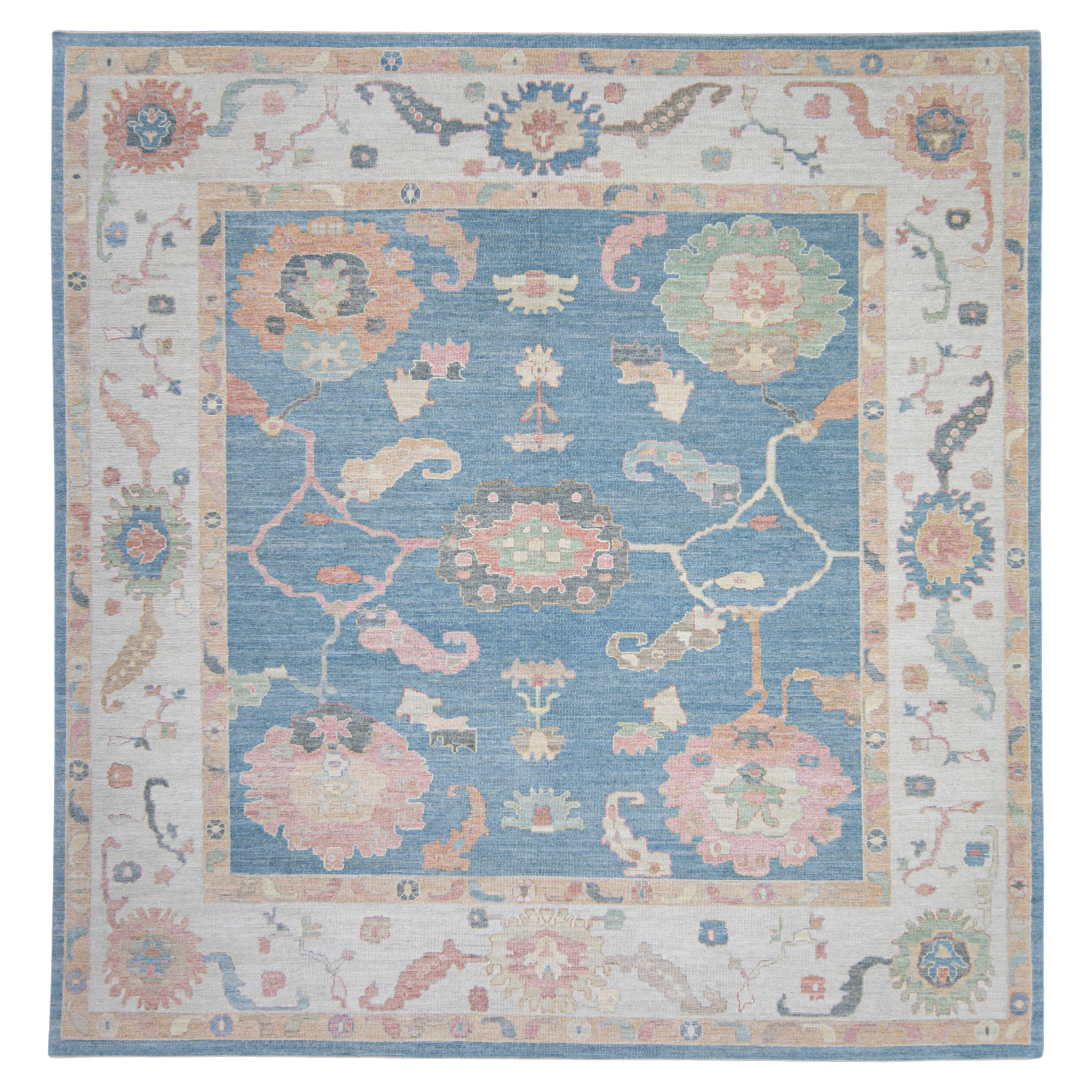 Square Turkish Oushak Rug 12' x 12'5" #17412 For Sale