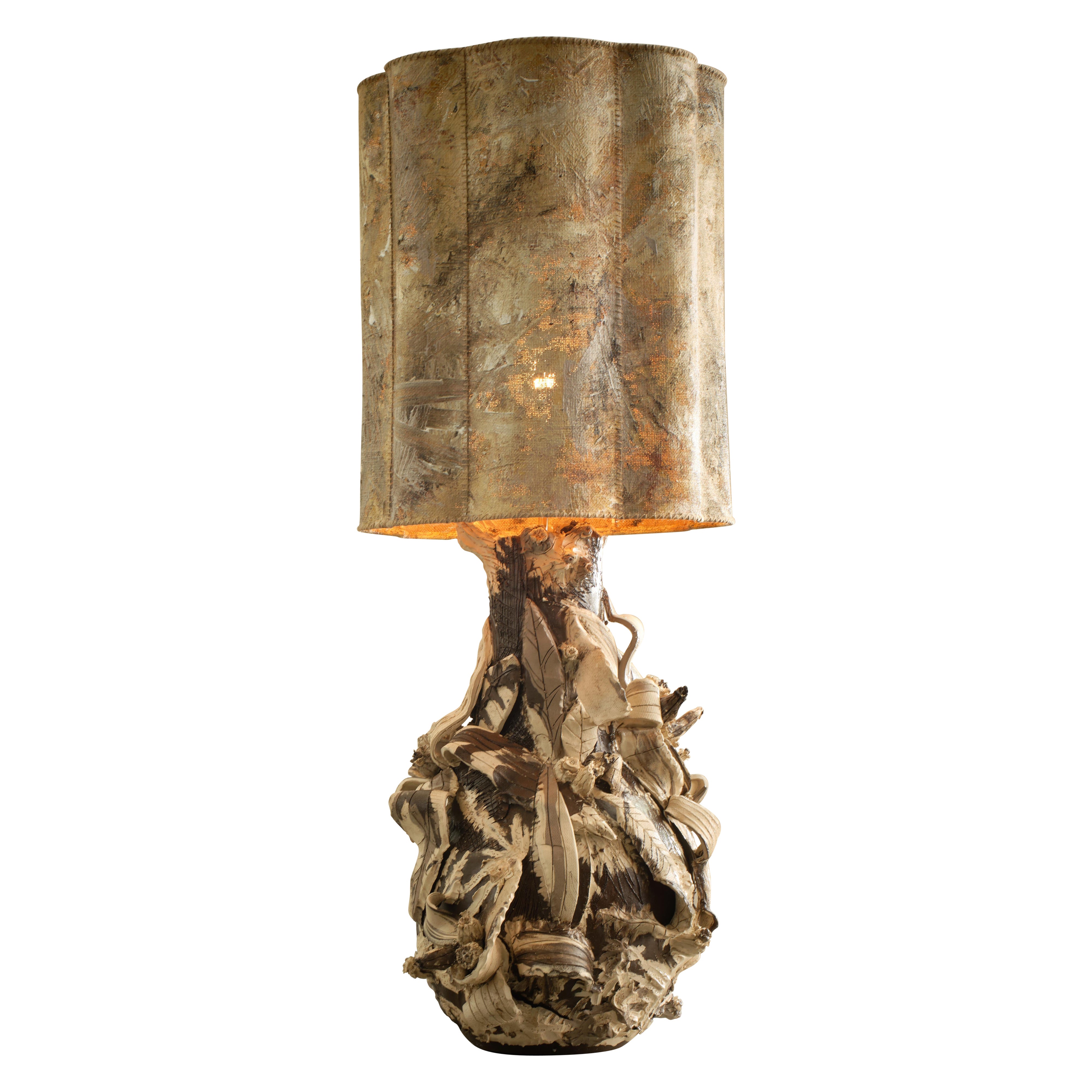 Contemporary Ceramic Blooming Terra lamp MVC23008 by Maarten Vrolijk