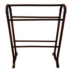 Antique Victorian Quality Mahogany Towel Rail