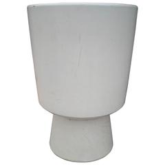 Architectural Pottery Matte White Glaze Tall Planter, Ceramic 