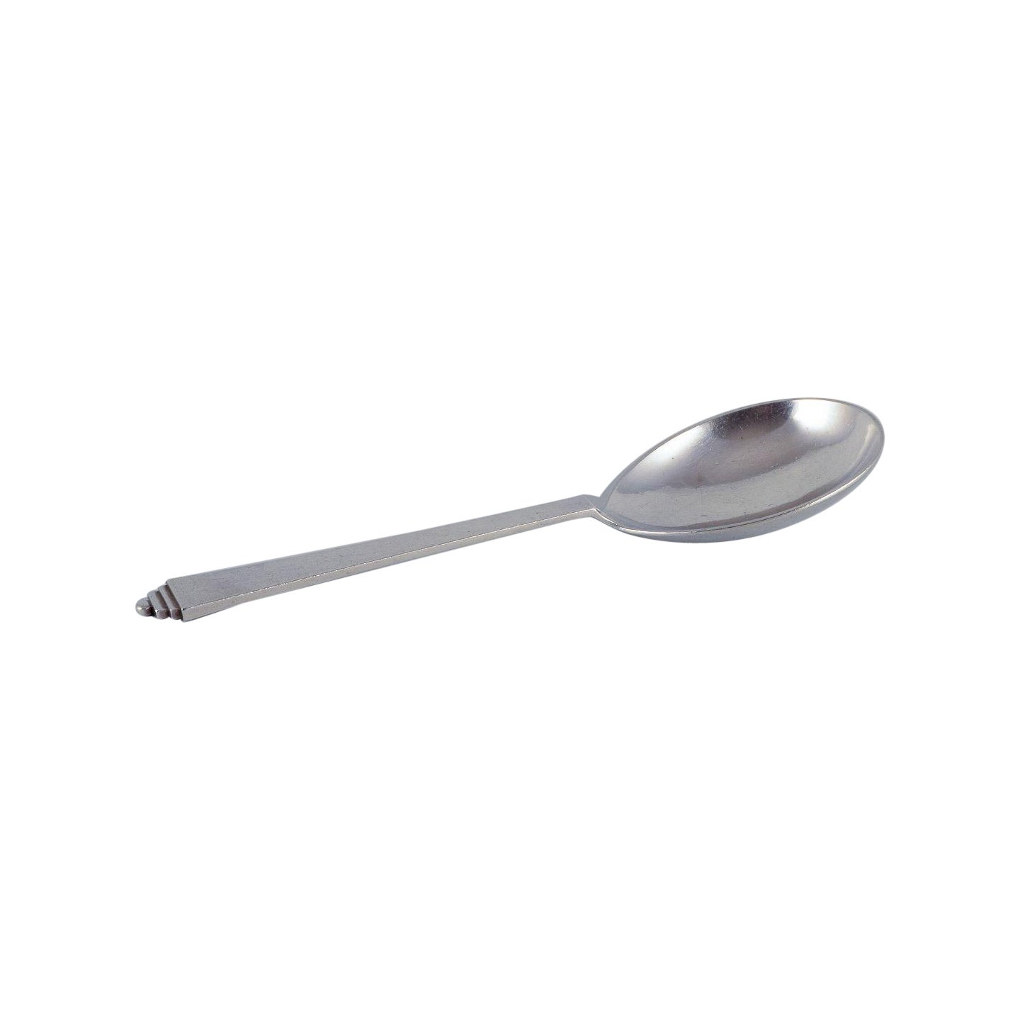 Georg Jensen Pyramid. Serving spoon in sterling silver.