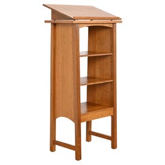 Stickley Mission Eichenholz Arts & Crafts Bücherregal mit abnehmbarem Leselampe