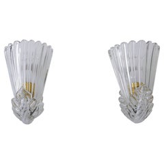 Set of Two Ercole Barovier Murano Bullicante Sconces for Barovier & Toso 1950s