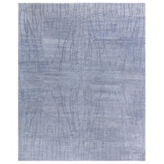 Modern Eskayel Akimbo Grey and White Handmade Rug by Doris Leslie Blau
