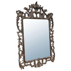 Antique Venetian Baroque Framed Wall Mirror 5' Tall