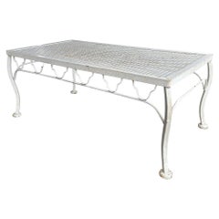 Table basse en fer forgé du milieu du siècle pour l'extérieur/le patio, par Woodard