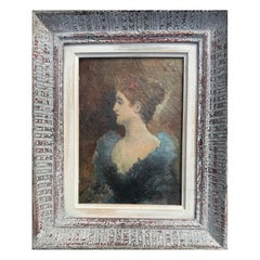 Early French 20th century small portrait of a lady.