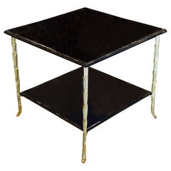 Mesa auxiliar lacada en negro Jansen Manner