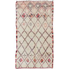 Vintage Moroccan Beni Ouarain Rug 7