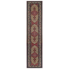 Handwoven Antique Wool Brown Persian Serab Runner